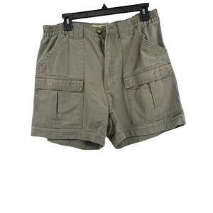 Cabela's Gorpcore Hiking Shorts 34 Mens Green Utility Elastic Waist  5" Inseam